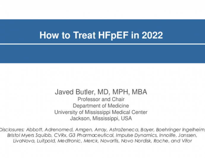 How to Treat HFpEF in 2022