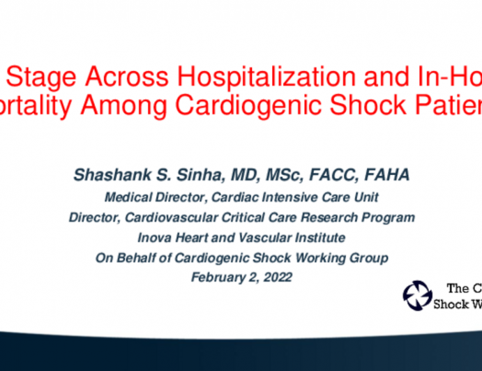 SCAI Stage Across Hospitalization and the Association of Time to Max Escalation and In-hospital Mortality Among Cardiogenic Shock Patients
