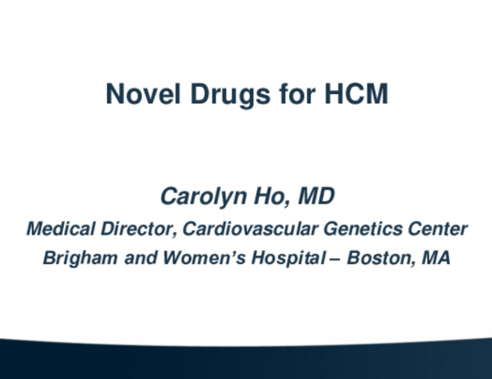 Novel Drug Therapies for HCM