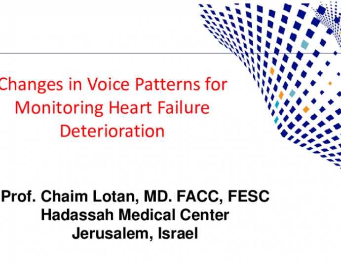 Changes in Voice Patterns for Monitoring Volume Status (Cardio)