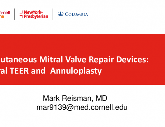 Percutanous Mitral Valve Repair Devices (Mitral TEER vs Annuloplasty/Chordal Suspension)