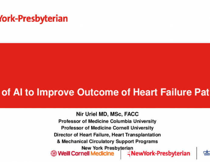 Use of AI to Improve Outcomes in Heart Failure Patients