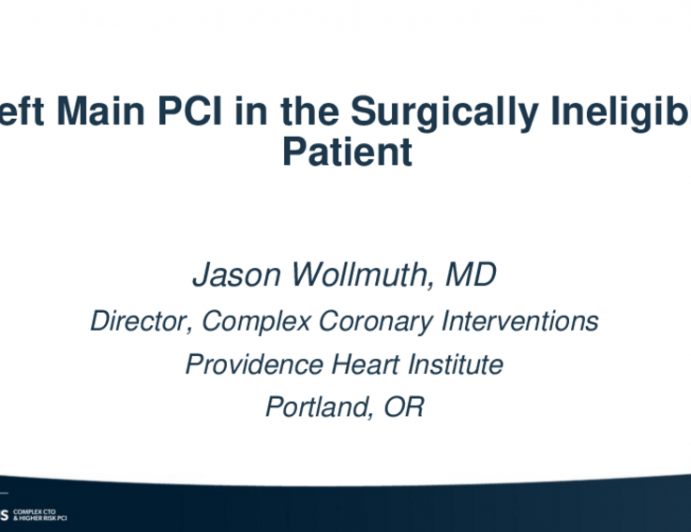 The Challenge of the Surgically Ineligible: Left Main PCI with Reduced EF – A Case from PROTECT IV RCT