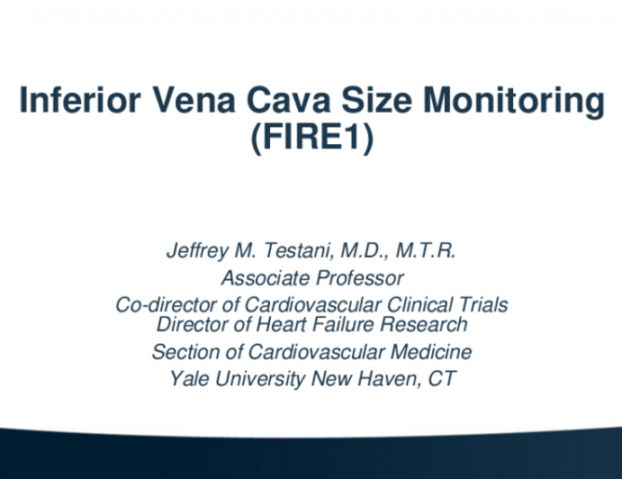 Inferior Vena Caval Size Monitoring (Fire-1)