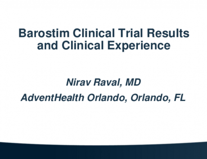 Clinical Data and Patient Experience with Barostim