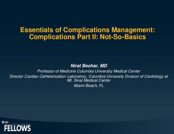 Complications Part II: Not-So-Basics
