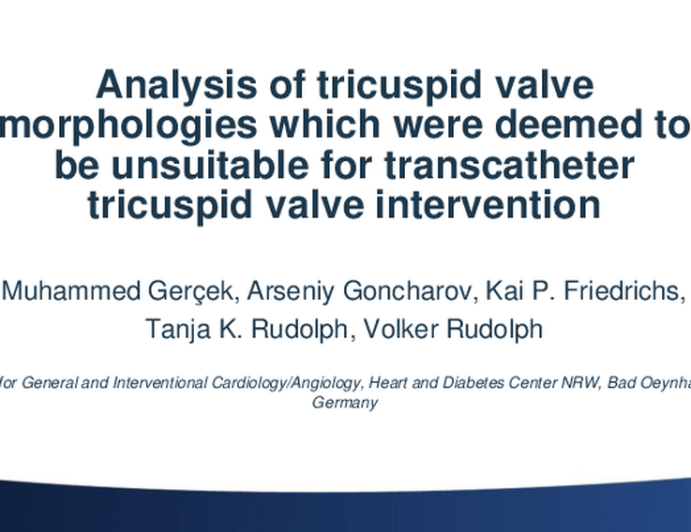 Analysis of tricuspid valve morphologies which were deemed to be unsuitable for transcatheter tricuspid valve treatment