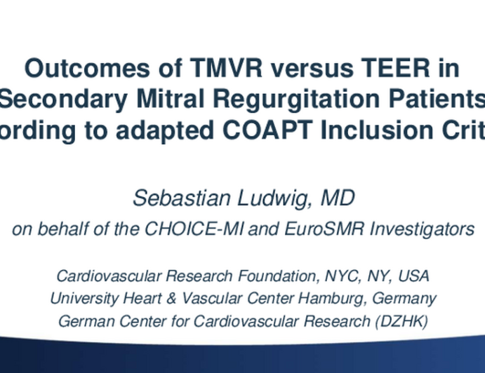 Outcomes of Transcatheter Mitral Valve Replacement Versus Edge-to-Edge Repair in Secondary Mitral Regurgitation Patients According to Adapted COAPT Inclusion Criteria