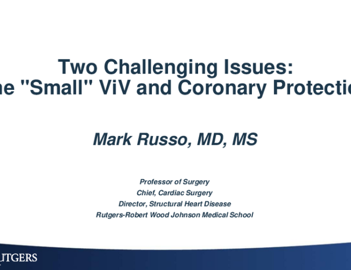 Two Challenging Issues: The "Small" ViV and Coronary Protection