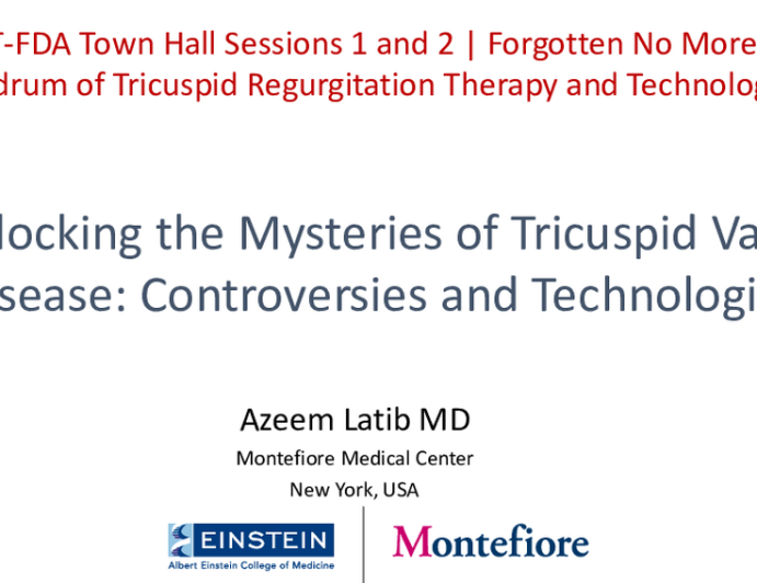 Keynote Lecture: Unlocking the Mysteries of Tricuspid Valve Disease: Controversies and Technologies1