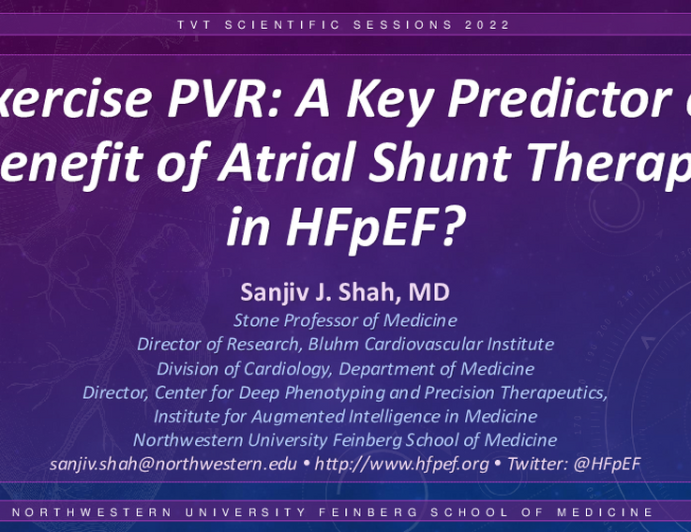 Exercise PVR, A Key Predictor of Benefit of Atrial Shunt Therapy in HFpEF?