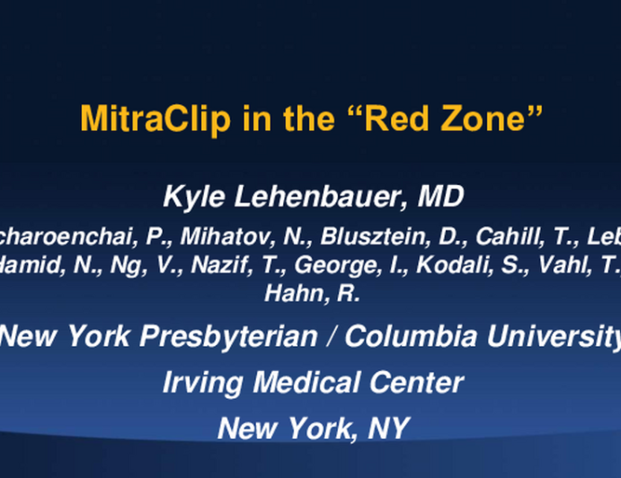 MitraClip in the "Red Zone"