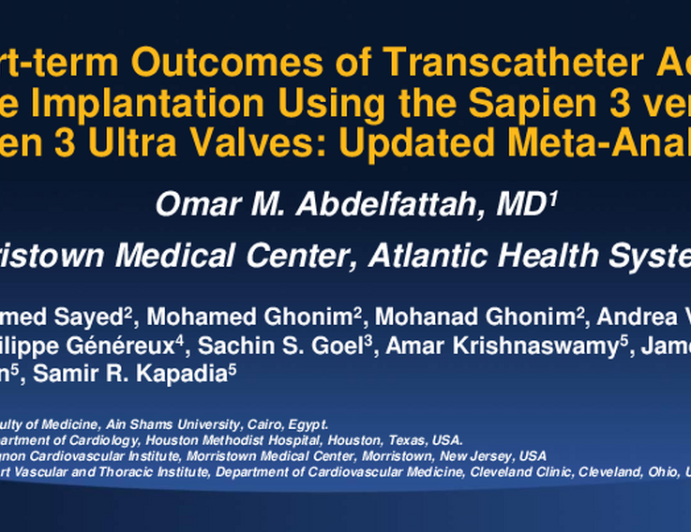 Short-term Outcomes of Transcatheter Aortic Valve Implantation Using the Sapien 3 versus Sapien 3 Ultra Valves: An Updated Meta-Analysis