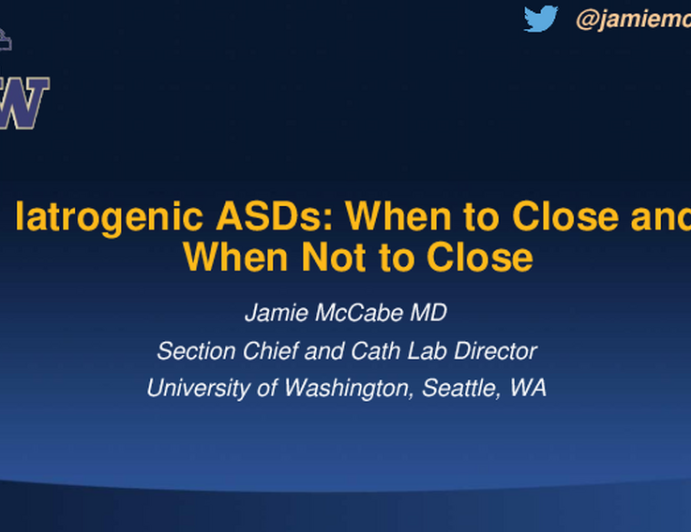 Iatrogenic ASD: When to Close and Not to Close