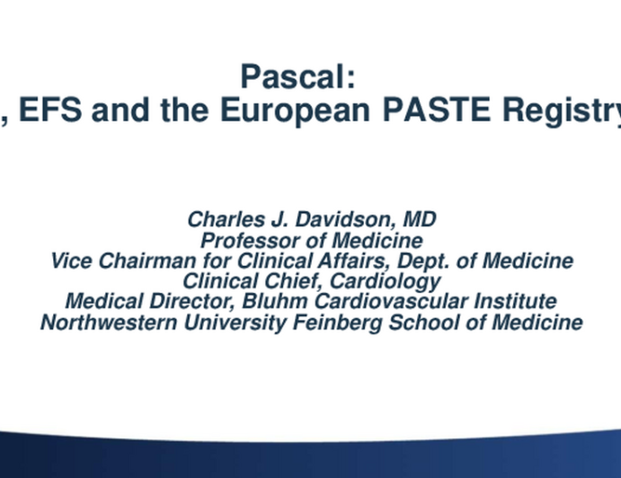 Pascal: EFS and the European PASTE Registry