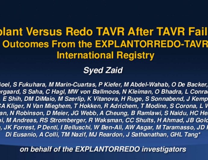 Explant Versus Redo TAVR After TAVR Failure: Outcomes From the EXPLANTORREDO-TAVR International Registry