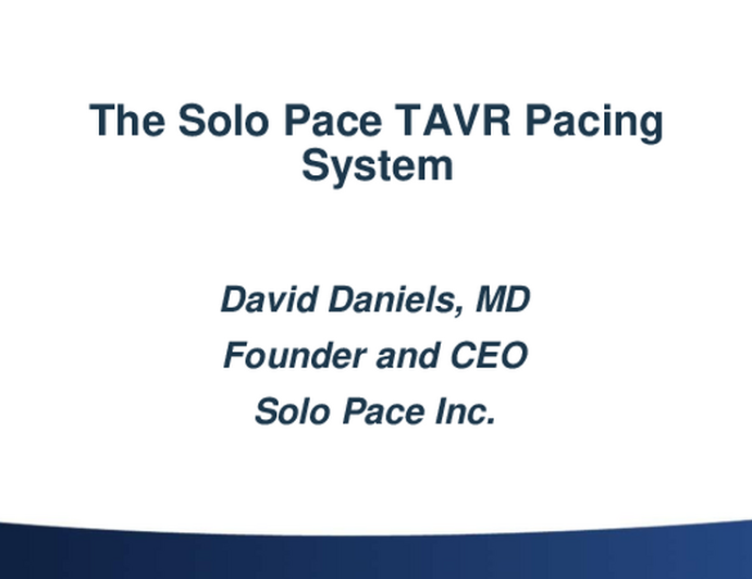 Left Ventricle Pacing Algorithm During TAVR: The "Solo Pace" System