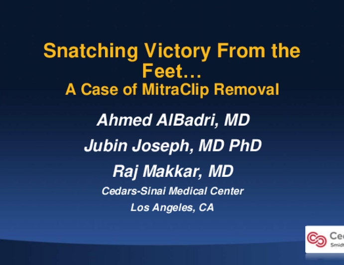 Snatching Victory From the Feet… A Case of MitraClip Removal