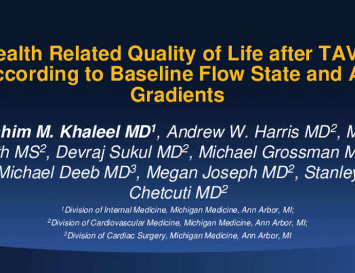 Health-Related Quality of Life after TAVR According to Baseline Flow State and Aortic Valve Gradients