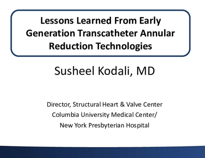 Lessons Learned From Early Generation Transcatheter Annular Reduction Technologies