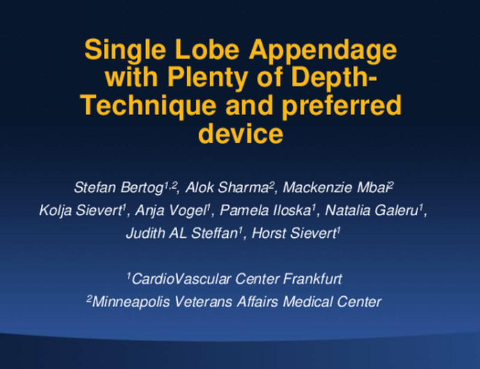 Case 1: Single Lobe Appendage With Plenty of Depth – Technique and Preferred Device(s)