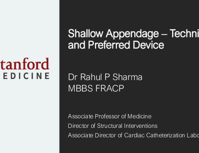 Case 2: Shallow Appendage – Technique and Preferred Device(s)