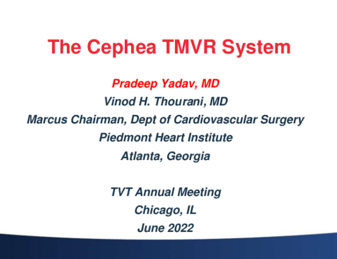 The Cephea Trans-septal System: EFS Program Update