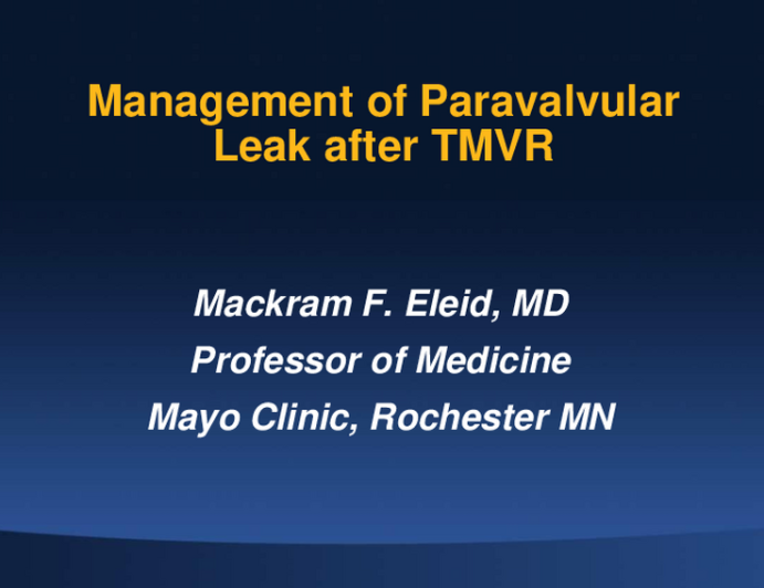 V-in-R: Post-Interventional Management of PVL