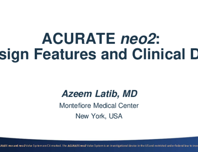 ACURATE neo2: design features and clinical data