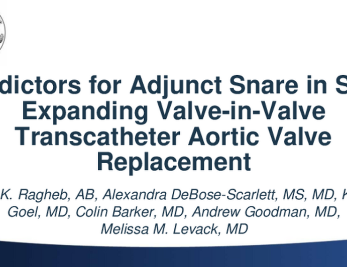 Predictors for Adjunct Snare in Self-Expanding Valve-in-Valve Transcatheter Aortic Valve Replacement