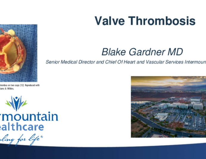 Valve thrombosis remains a big issue:  Data on TAVI and surgical valve