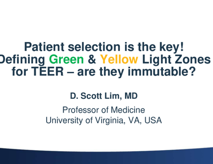 Patient Selection Is the Key! Defining the Green and Yellow "Light Zones" for Mitral TEER: Are They Immutable?