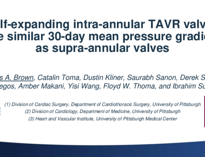 Self expanding intra annular transcatheter aortic valves have similar thirty day transvalvular gradients compared to supra annular valves