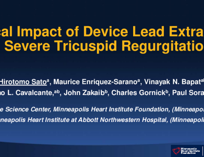 Clinical Impact of Device Lead Extraction in Severe Tricuspid Regurgitation
