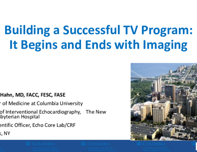 Building a Successful TV Program: It Begins and Ends with Imaging