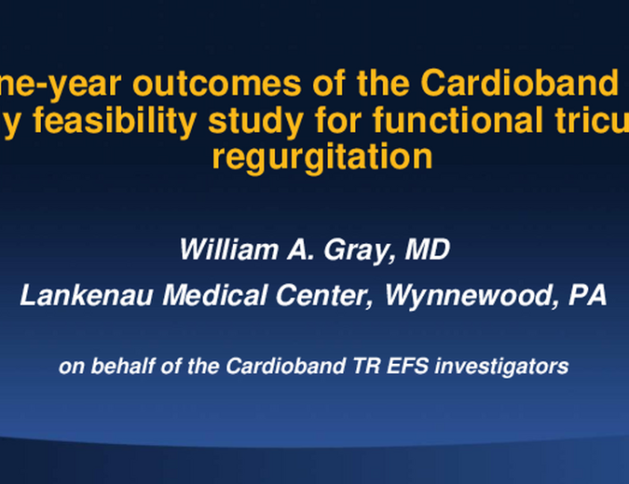 One-year outcomes of the Cardioband TR early feasibility study for functional tricuspid regurgitation