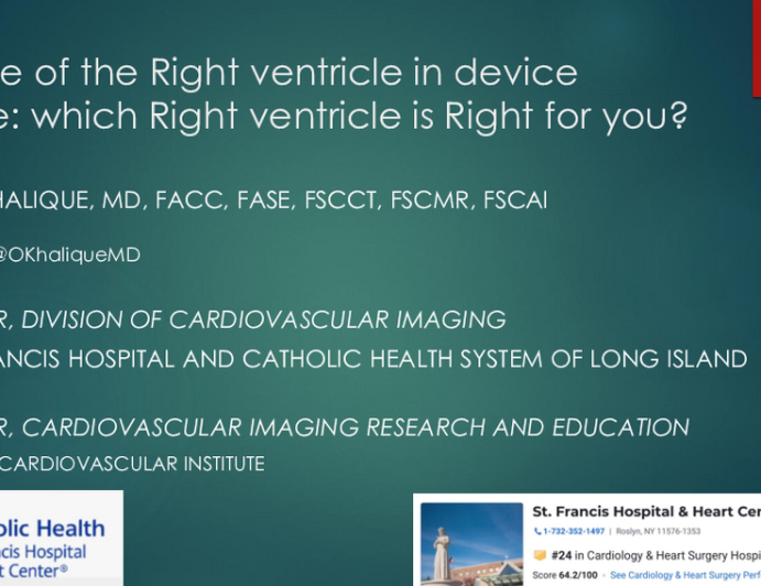 Role of the RV in Device Choice: Which Right Ventricle Is Right for You?