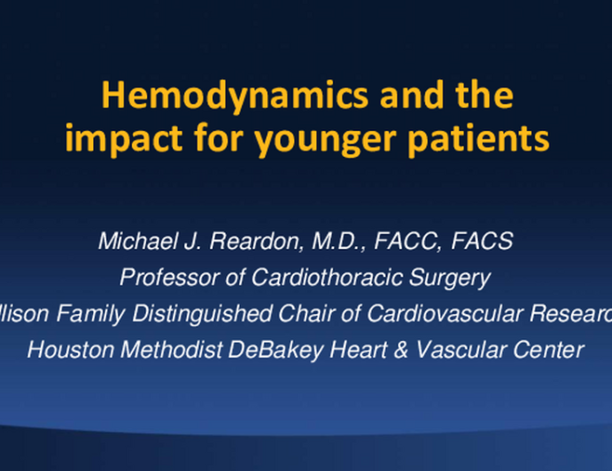 Hemodynamics and the Impact For Younger Patients