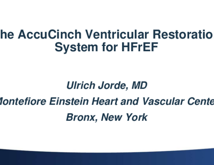 The Accucinch Ventricular Restoration System for HFrEF