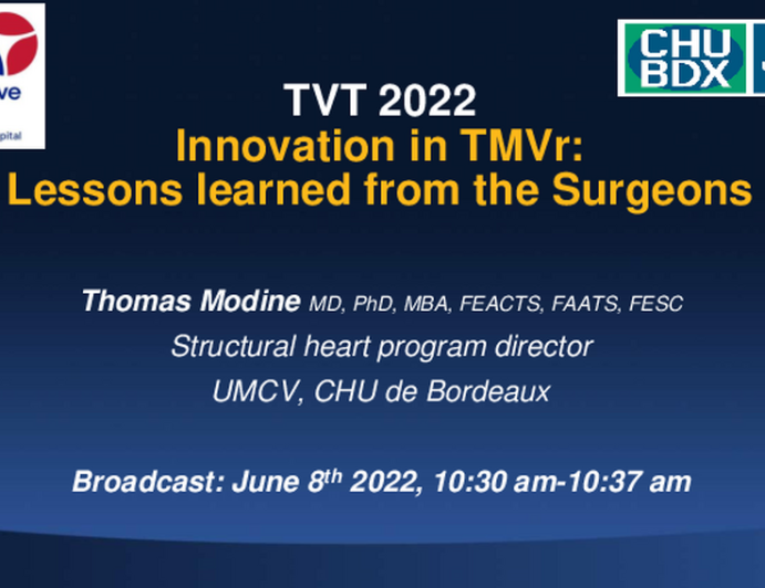 Innovation in TMVr: Lessons Learned From the Surgeons