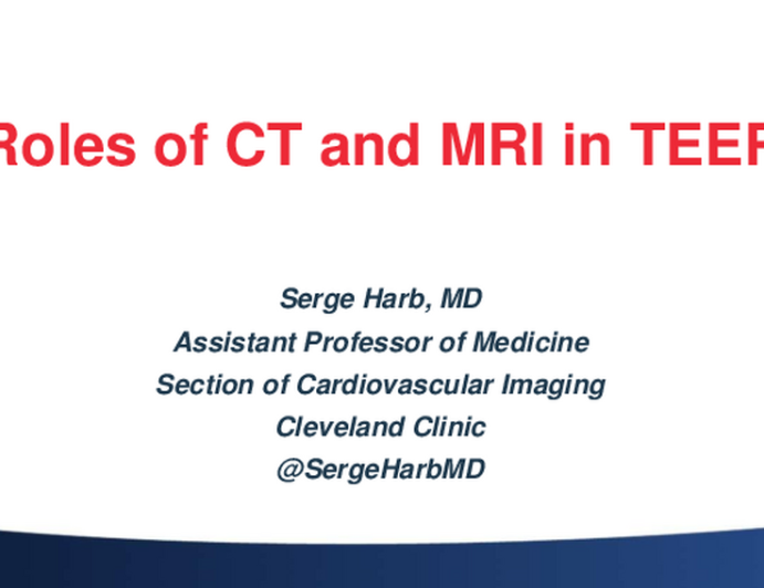 Glimpse Into the Future: Role of CT and MRI in TEER