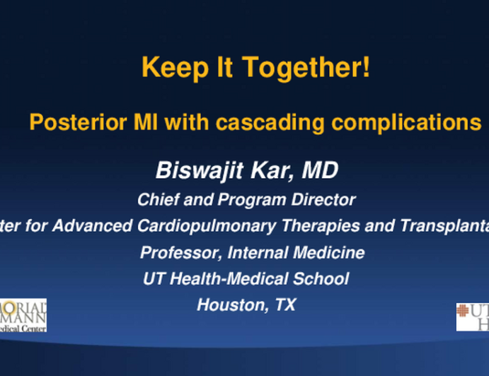 Keep It Together! A Case of Posterior MI With Cascading Complications