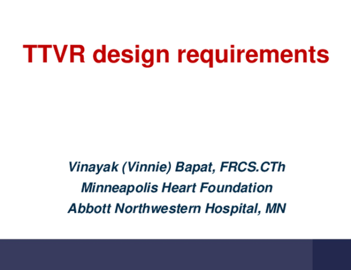 TTVR Design Requirements: Lessons From Surgery