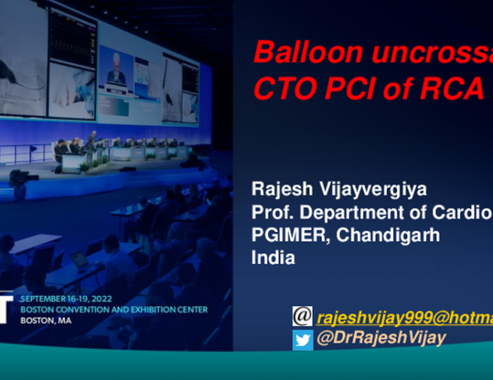 TCT 769: Balloon uncrossable CTO PCI of RCA