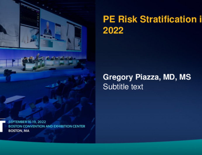 PE Risk Stratification in 2022