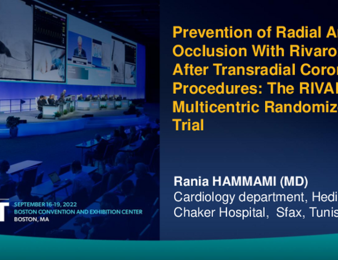 Prevention of Radial Artery Occlusion With Rivaroxaban After Transradial Coronary Procedures: The RIVARAD Multicentric Randomized Trial