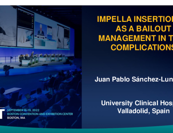 TCT 693: Impella insertion as a bailout management in TAVR complications