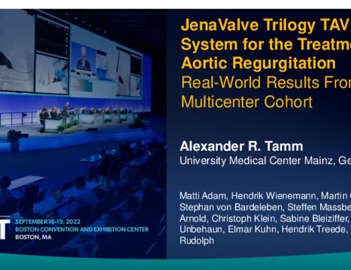 JenaValve Trilogy TAVR System for the Treatment of Aortic Regurgitation: Real-World Results From a Multicenter Cohort