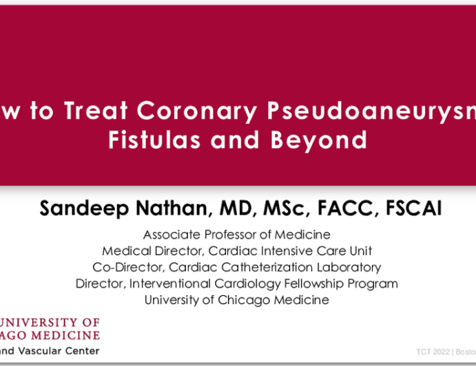 Keynote Lecture: How to Coil or Cover Pseudoaneurysms, Fistulas and Beyond
