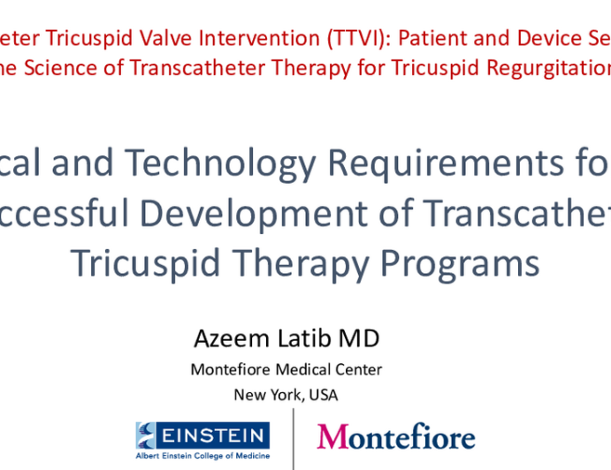 Future Vision: Clinical and Technology Requirements for the Successful Development of Transcatheter Tricuspid Therapy Programs